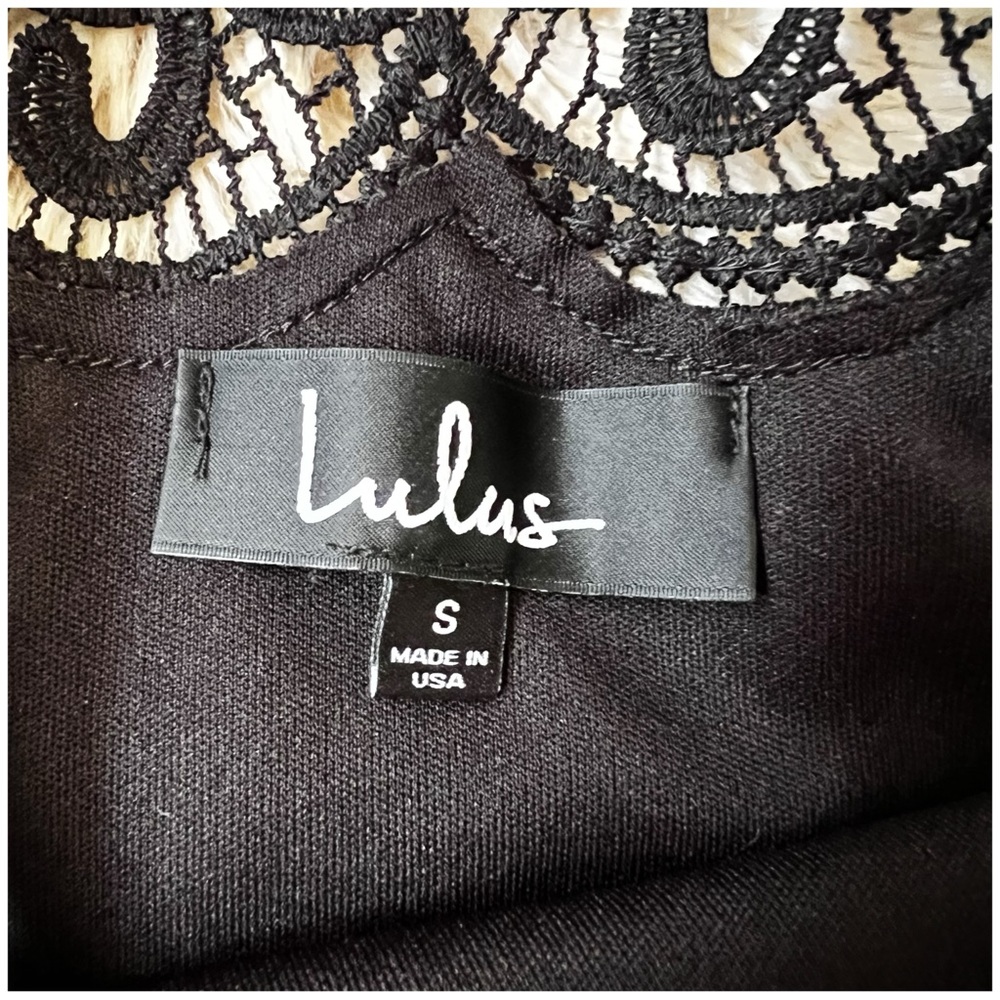 Lulu’s According To Love Black Lace Skater Dress Size Small - Picture 8 of 16